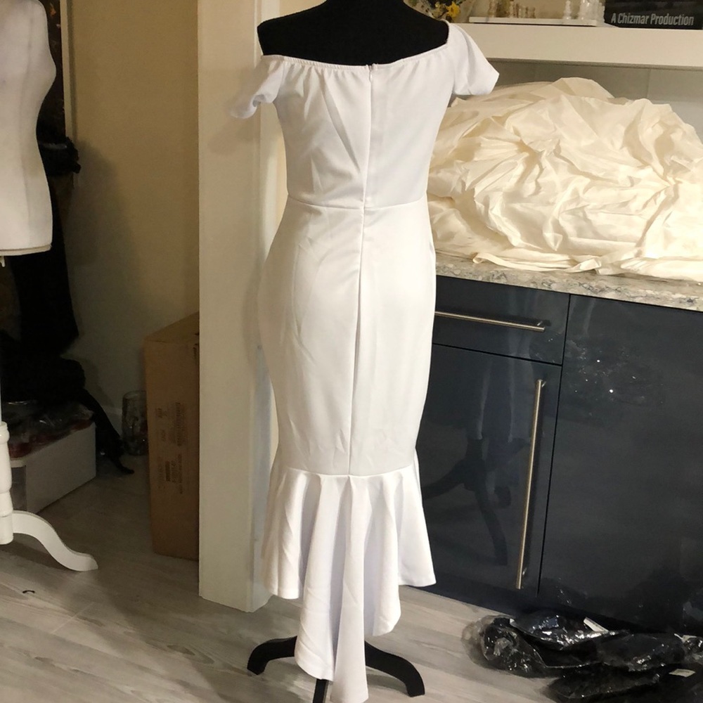 Mermaid versatile shoulder white midi - Picture 4 of 8